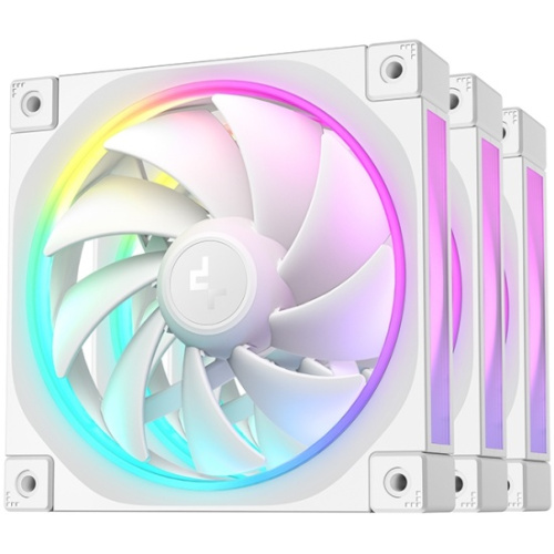 Вентилятор DEEPCOOL FL12 WH-3 in 1 120x120x25мм (PWM, ARGB, белый, 500-2150об/мин) Color Box