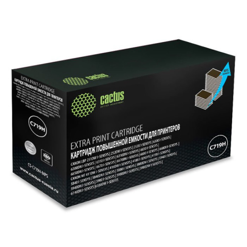 Тонер Картридж Cactus CS-C719H-MPS черный (8000стр.) для Canon MF5840dni-Sensys/MF5880dni; LBP6300i/6650i