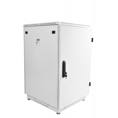 Шкаф коммутационный ЦМО ШТК-М-18.6.6-3ААА серый 18U 600x620мм пер.дв.металл задн.дв.стал.лист 2 бок.пан. направл.под закл.гайки 270кг