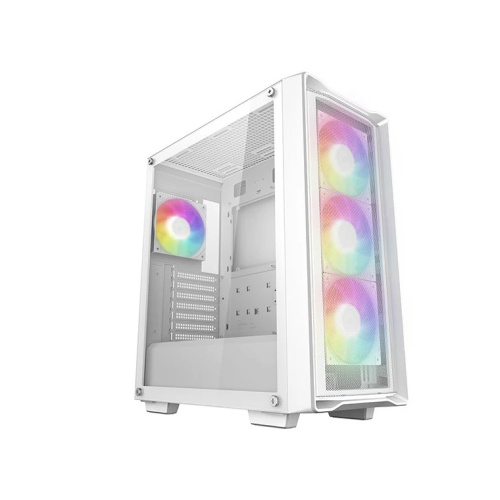 Корпус Deepcool CC560 Mesh V2 WH без БП, боковое окно (закаленное стекло), 3x120мм ARGB LED вентилятор спереди и 1x120мм ARGB LED вентилятор сзади