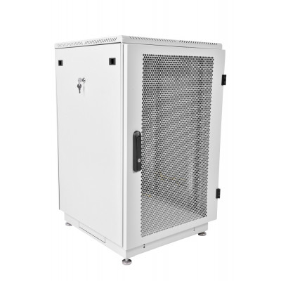 Шкаф коммутационный ЦМО ШТК-М-18.6.8-4ААА серый 18U 600x800мм пер.дв.перфор. задн.дв.стал.лист 2 бок.пан. 270кг