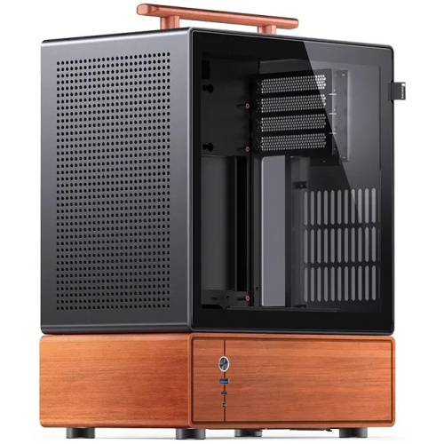 Корпус JONSBO T7 Black без БП, боковая панель из закаленного стекла, mini-ITX, micro-ATX, черный