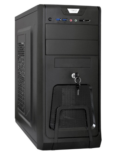 Корпус ExeGate CP-603UB Black EX283214RUS ATX, без БП, 2xUSB+2xUSB3.0, Audio, замок блокировки кнопки питания