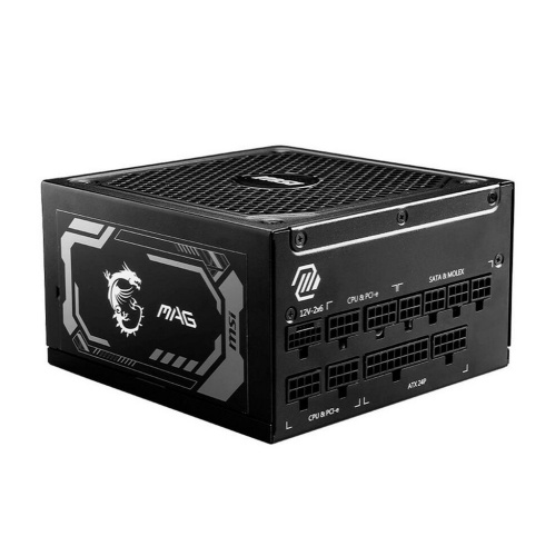 Блок питания MSI Mag A1000GL PCIE5, 1000W (306-7ZP9B11-CE0), 80+ Gold, полностью модульный, ATX 3.0, PCIE5, RTL