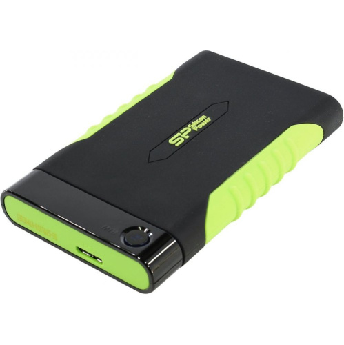 Внешний HDD Silicon Power Armor A15 чёрный/зеленый (SP020TBPHDA15S3K) 2.5" 2.0TB USB3.0