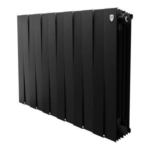 Биметаллический радиатор отопления Royal Thermo PianoForte 500 черный 12 секций