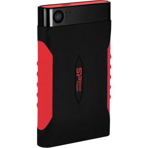 Внешний HDD 1.0TB USB3.0 Silicon Power Armor A15, ударопрочный, чёрный/красный (SP010TBPHDA15S3L)
