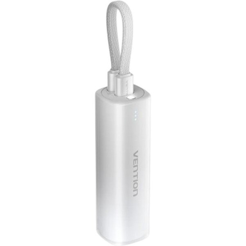 Power Bank Vention FHWM0 5000mAh (USB-C + Lightning) 20W Серо-белый