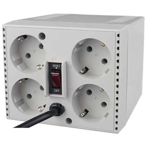 Стабилизатор напряжения Powercom TCA-1200 600Вт 1200ВА белый