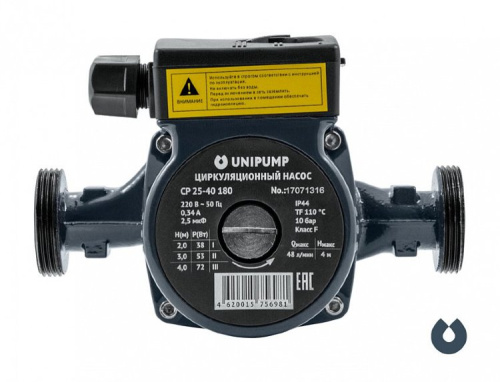 Насос UNIPUMP CP 25-60 180 (76681) циркуляционный (1/1)