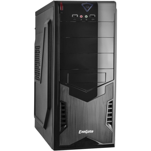Корпус ExeGate CP-601 Black EX261451RUS ATX, CP500W, 80mm, 2xUSB, Audio