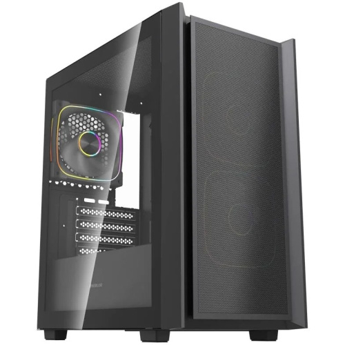 Корпус Powercase Mistral SM03 ARGB (CMMSM03B-A3), Tempered Glass, 3x120mm ARGB PWM fans, чёрный, mATX