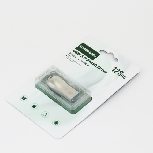 USB-флешка TOPOMAX TP-005 128G 3.0 скорость чтения 80МБ/с, записи 25МБ/с, металл