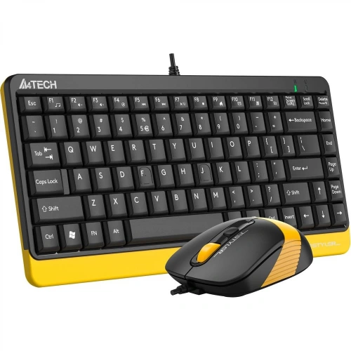 Клавиатура + мышь A4Tech Fstyler F1110 (F1110 Bumblebee) клав черный/желтый мышь черный/желтый USB Multimedia