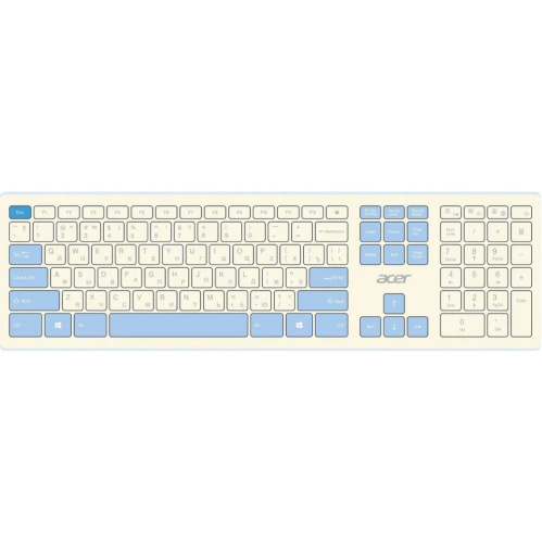 Комплект клавиатура и мышь Acer OCC205 белый/голубой (ZL.ACCEE.00C)