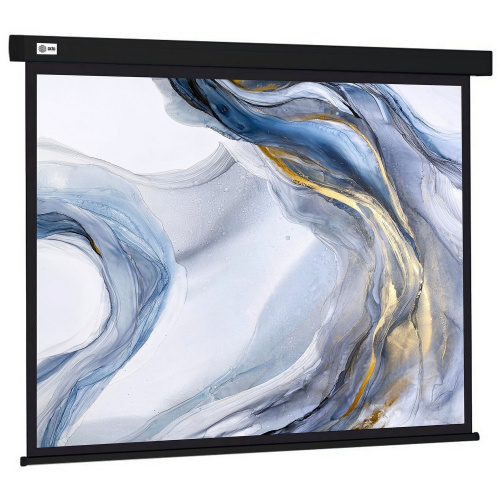Экран Cactus CS-PSW-180X180-BK Wallscreen настенно-потолочный рулонный черный