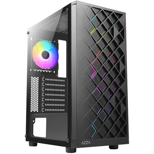 Корпус Azza Spectra черный (CSAZ-280B Spectra) без БП ATX 7x120mm 2x140mm 2xUSB2.0 1xUSB3.0 audio bott PSU
