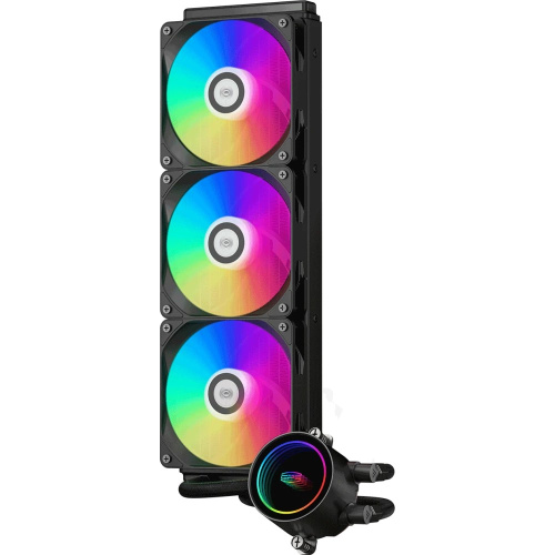 СВО PCCooler DA360 ARGB BK (DA360-BKAWXX-GL) LGA115X/1200/1700/1851/20XX /AM4/AM5 (TDP 300W, 3х120mm PWM ARGB Fan)