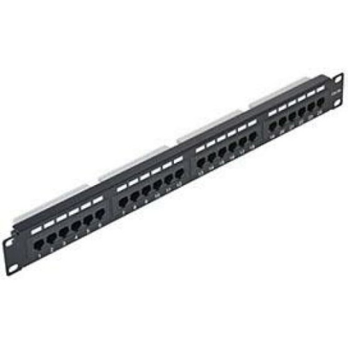 Патч-панель NETLAN EC-URP-24-UD2 в шкаф черный
