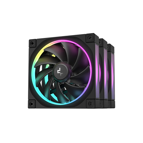 Вентилятор DEEPCOOL FL12-3 in 1 120x120x25мм (PWM, ARGB, черный, 500-2150об/мин) Color Box