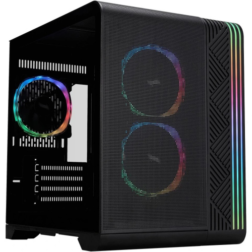 Корпус 1STPLAYER VT5 ARGB Black (VT5-BK-3FS7) / mATX / 3x120mm ARGB fans