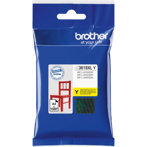 Картридж струйный Brother LC3619XLY желтый (1500стр.) для Brother MFC-J3530DW/J3930DW