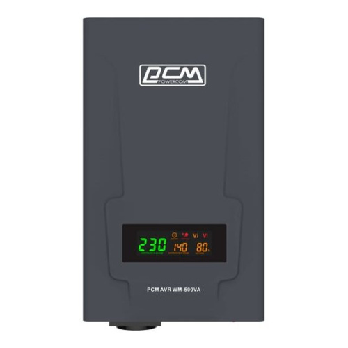 Стабилизатор напряжения POWERCOM WM-500VA графитовый