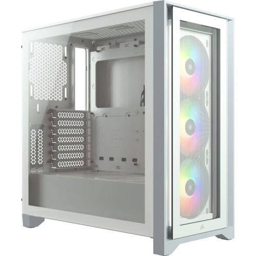 Корпус Corsair iCUE 4000X RGB белый без БП ATX 3x120mm 1x140mm 2xUSB3.0 audio bott PSU