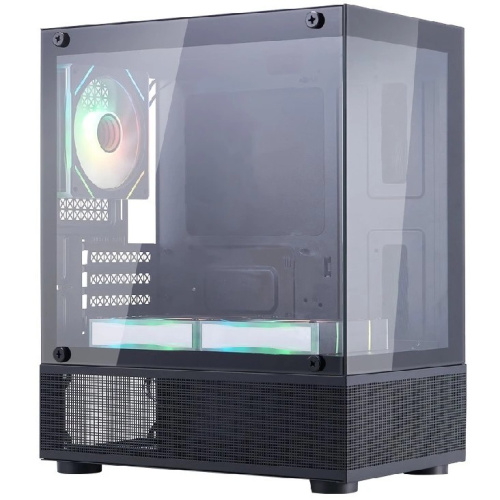 Корпус 1STPLAYER Miku Mi2-A ARGB Black (Mi2-A-BK-2FC7R-1FC7) / mATX / 3x120mm ARGB fans