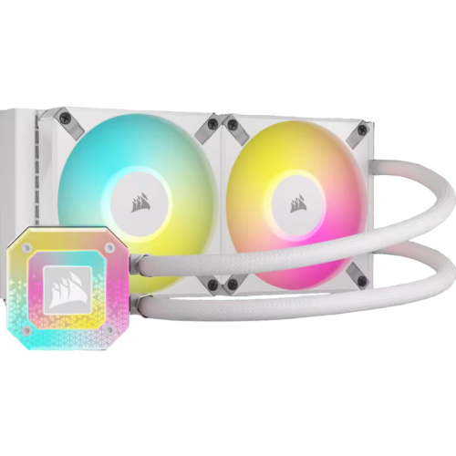 СВО Corsair iCUE H100i Elite Capellix XT (CW-9060072-WW) (240mm, White, RGB/ Fans 2x120mm, 65.57CFM)