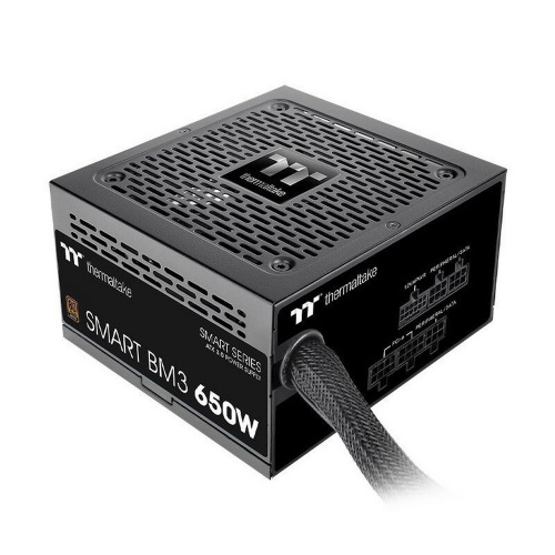 Блок питания Thermaltake Smart BM3 650 (PS-SPD-0650MNFABE-3)/Semi Modular/Non Light/Full Range/Analog/80 Plus Bronze/EU/JP Main CAP/All Flat Cables