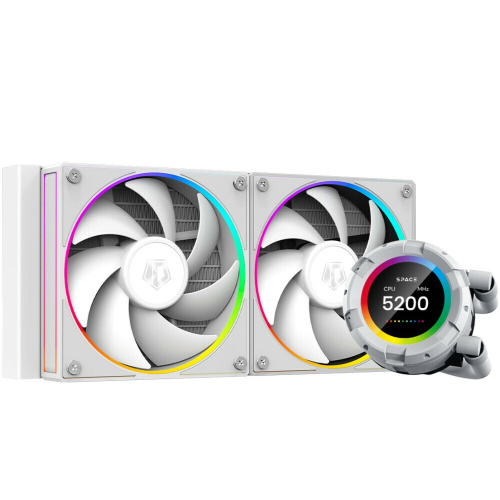 СВО ID-Cooling SL240 White Soc-AM5/AM4/1151/1200/2066/1700 4-pin 14-30dB Al+Cu 300W LED Ret