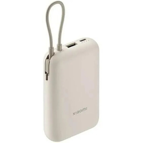 Внешний аккумулятор Xiaomi BHR9072GL 10000mAh встроенный кабель Tan GL P15ZM