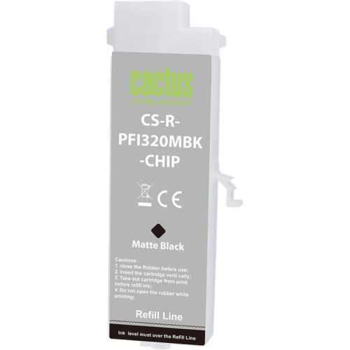 Картридж перезаправляемый струйный Cactus CS-R-PFI320MBK-Chip PFI-320 черный матовый 260мл для Canon imageProGraf TM-200/200MFP/205/300/300MFP/305