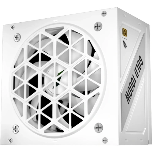 Блок питания 1STPLAYER NGDP Gold 1000W White (HA-1000BA4-WH)/ATX 3.1, APFC, 80 Plus Gold, LLC+DC-DC, full Japan solid-state caps, 120mm, full modular