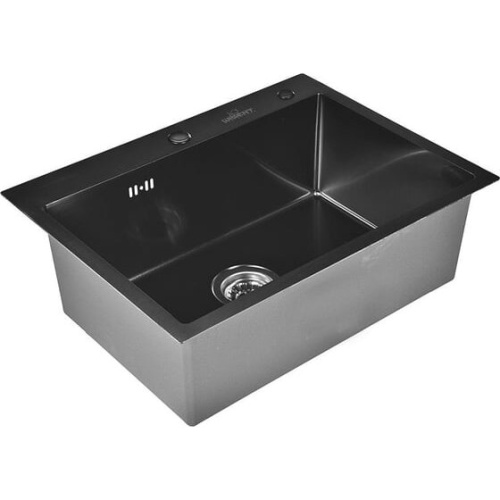 Кухонная мойка Wisent WS36050B Black с сифоном