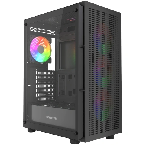 Корпус Powercase Mistral EA17 (CMAEA17-A4), Tempered Glass, 4x 120mm ARGB PWM Fan, чёрный, ATX