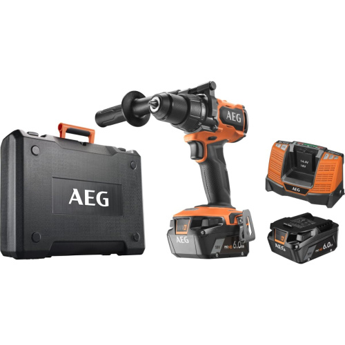 Дрель-шуруповерт AEG BSB18BL2-602K (4935481043) 18В ударная (2 АКБ+ЗУ)