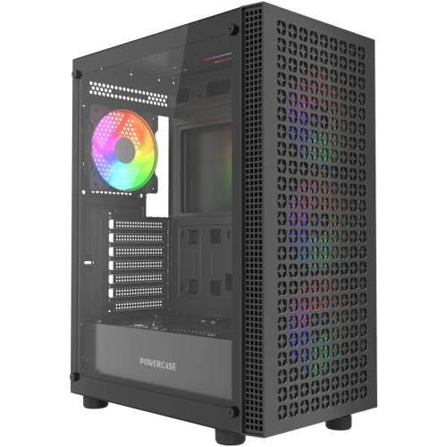 Корпус Powercase Mistral EA18 (CMAEA18-A4), Tempered Glass, 4x 120mm ARGB PWM Fan, чёрный, ATX