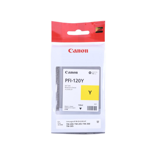 Картридж струйный Canon PFI-120 Y 2888C001 желтый (130мл) для Canon imagePROGRAF TM-200/205