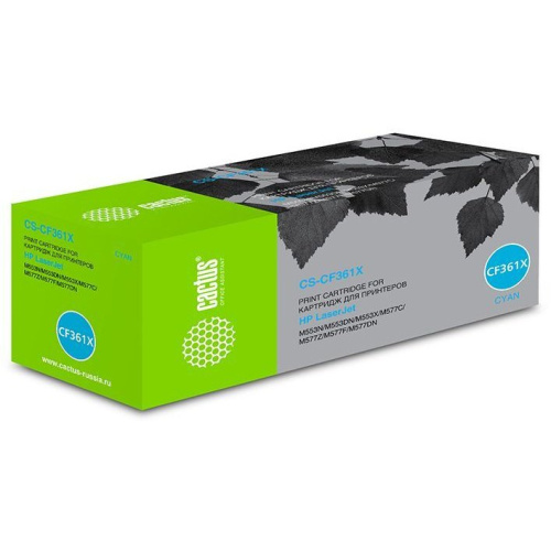 Тонер Картридж Cactus CS-CF361X голубой для HP CLJ M552dn/M553dn (9500стр.)