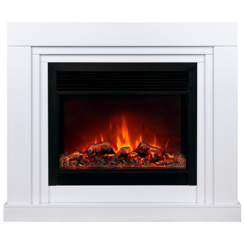 Электрокамин RealFlame Stanley 26 WT белый с очагом Moonblaze Black