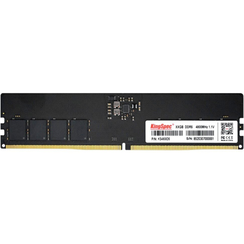 ОЗУ Kingspec KS4800D5P11008G DDR5 8GB 4800MHz RTL PC5-38400 CL40 DIMM 288-pin 1.1В single rank Ret