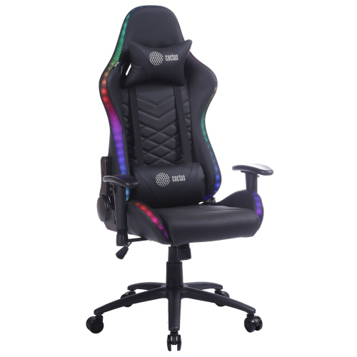 Кресло игровое Cactus CS-CHR-0099BL черный с подголов.