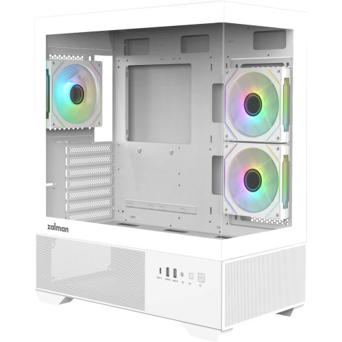 Корпус ZALMAN Chronix, ATX, White, Window, 1xCombo (3.5’’ or 2.5’’), 1x3.5’’HDD, 2x2.5’’SSD, 1xUSB2.0, 1xUSB3.0, 1xUSB Type-C