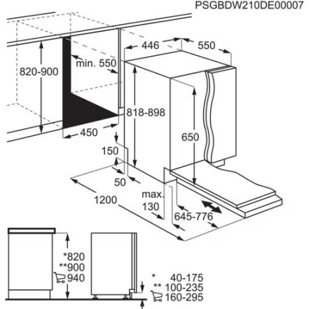 Встраиваемая посудомоечная машина AEG FSE74527P