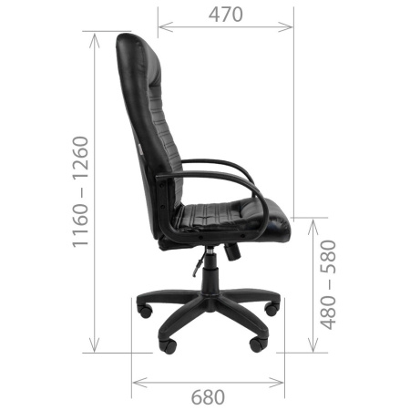 Кресло Chairman 480 LT (7000191) экопремиум черный