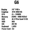 16" Ноутбук GIGABYTE G6 MF черный