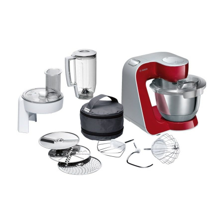 Кухонный комбайн Bosch MUM58720 красный/серебристый