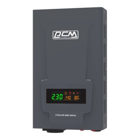 Стабилизатор напряжения POWERCOM WM-500VA графитовый